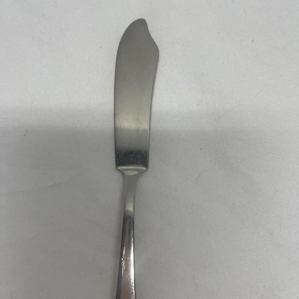 Wallace North Star Starburst MCM Stainless Flatware Butter Knife Spreader 7